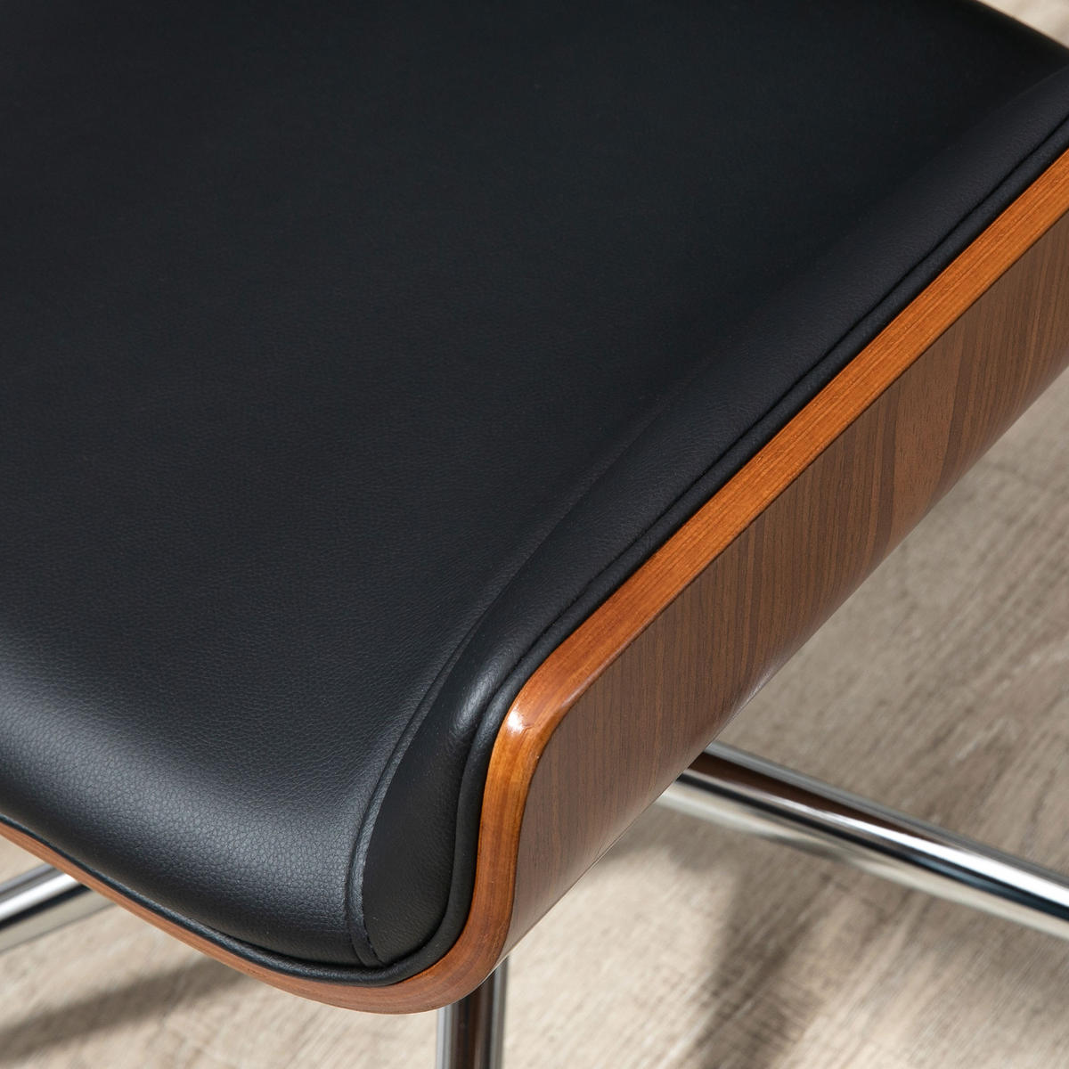 DREHSTUHL, höhenverstellbar & kippbar, gepolstertes Bonded Leather, 53/60/86-96 cm, schwarz - Schwarz, Kunststoff (60/96/53cm) - Redom