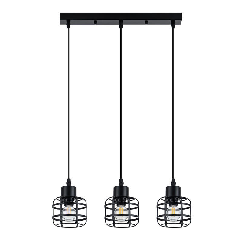 PENDELLEUCHTE BARR Ⅲ 43/10/140 cm - Schwarz, Metall (43/10/140cm) - Nettlife