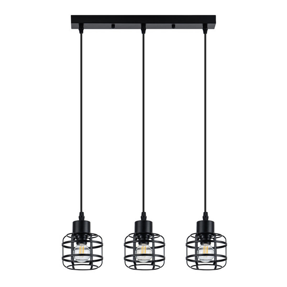 PENDELLEUCHTE BARR Ⅲ 43/10/140 cm - Schwarz, Metall (43/10/140cm) - Nettlife