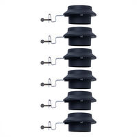 LED AUSSENLEUCHTE Anthrazit Solar Dachrinne 6er Set - Anthrazit, Metall (16/11.6/6cm)