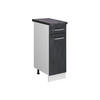 KÜCHENUNTERSCHRANK R-Line Schwarz Beton 30 cm AP Anthrazit - Schwarz/Weiß, Holzwerkstoff (30/81.6/60cm) - Vicco