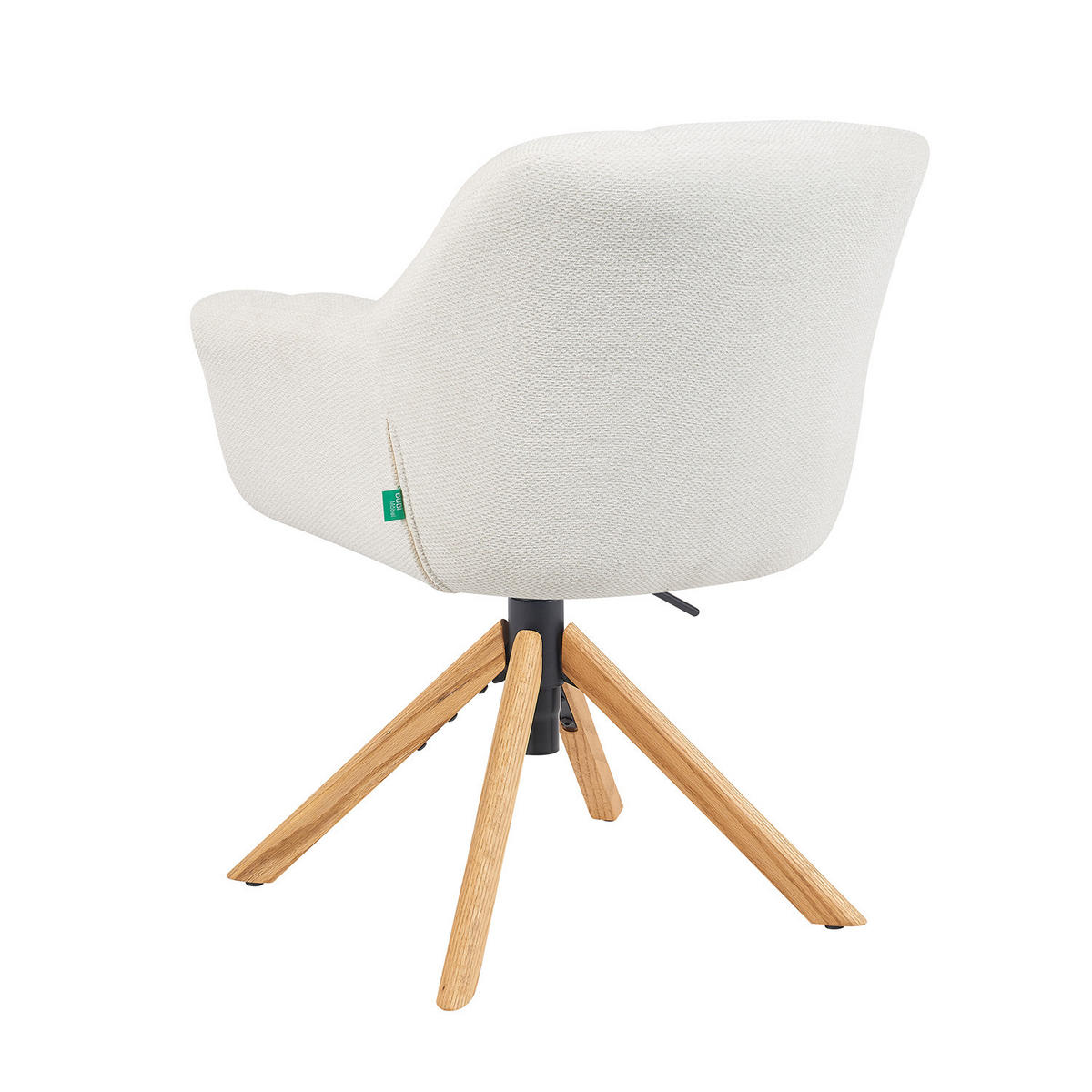 BÜROSTUHL Mika-Iven - Honigeiche/Creme, Eichenholz/Holz (65/82/66cm) - DUBI Möbel