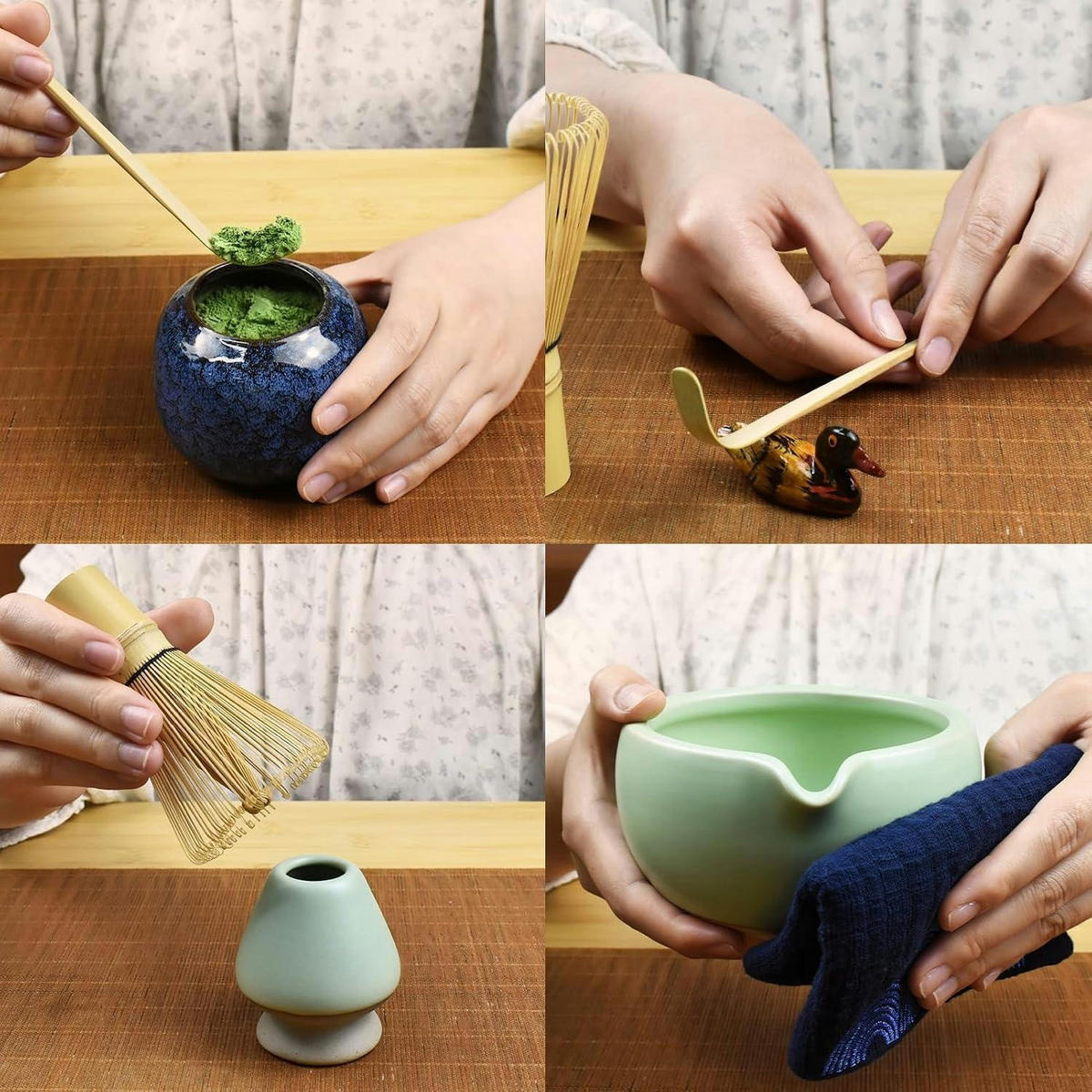 TEEZEREMONIE Set Matcha Grün 5-teilig - Grün, Keramik (5.3/11.2/22.4cm)