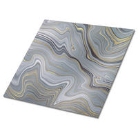 FLIESENAUFKLEBER 9 Stück 30x30 cm selbstklebend Marmorwellen - Grau, Textil (30/1.6/30cm) - TULUP
