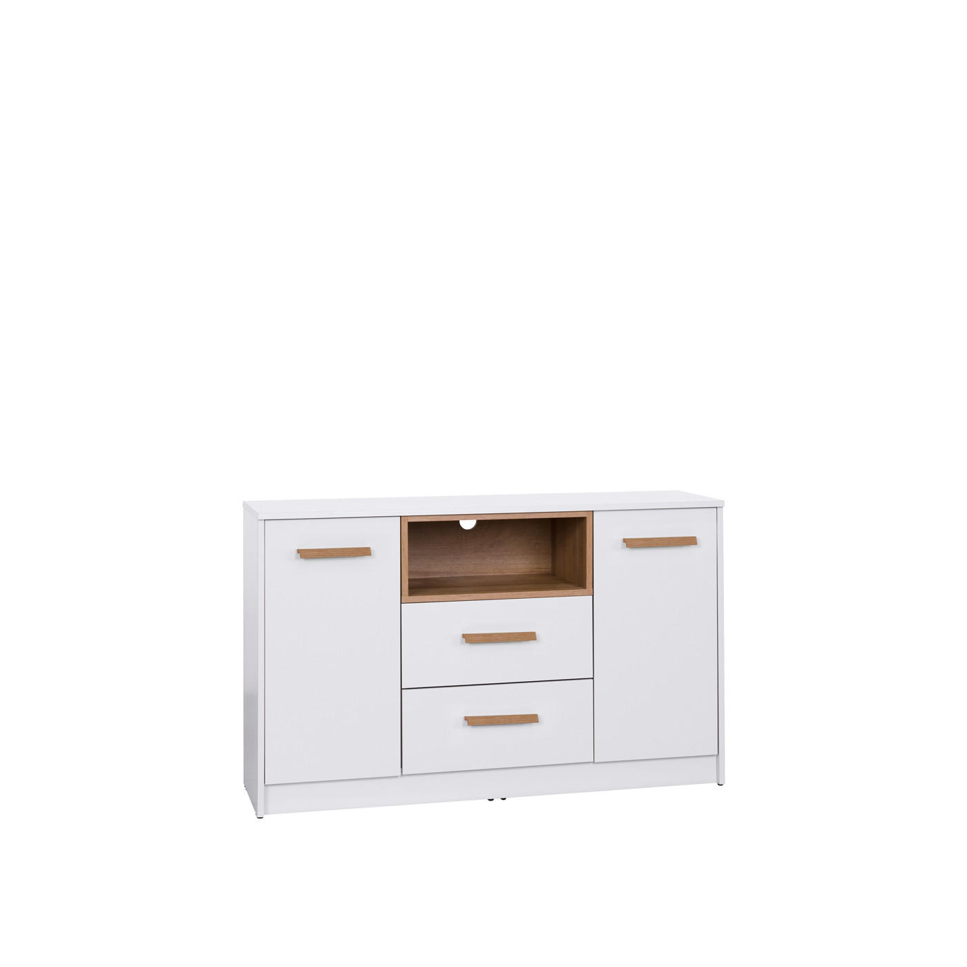 KOMMODE KOMBIKOMMODE GRANT 5/B WEIß 122,5/75,5/40 - Weiß, Holzwerkstoff (123/76/40cm) - Marmex Möbel