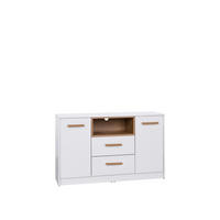 KOMMODE KOMBIKOMMODE GRANT 5/B WEIß 122,5/75,5/40 - Weiß, Holzwerkstoff (123/76/40cm) - Marmex Möbel