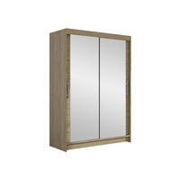 KLEIDERSCHRANK Miami VII - Silberfarben/Sonoma Eiche, Holzwerkstoff/Kunststoff (120/200/58cm) - MIRJAN24