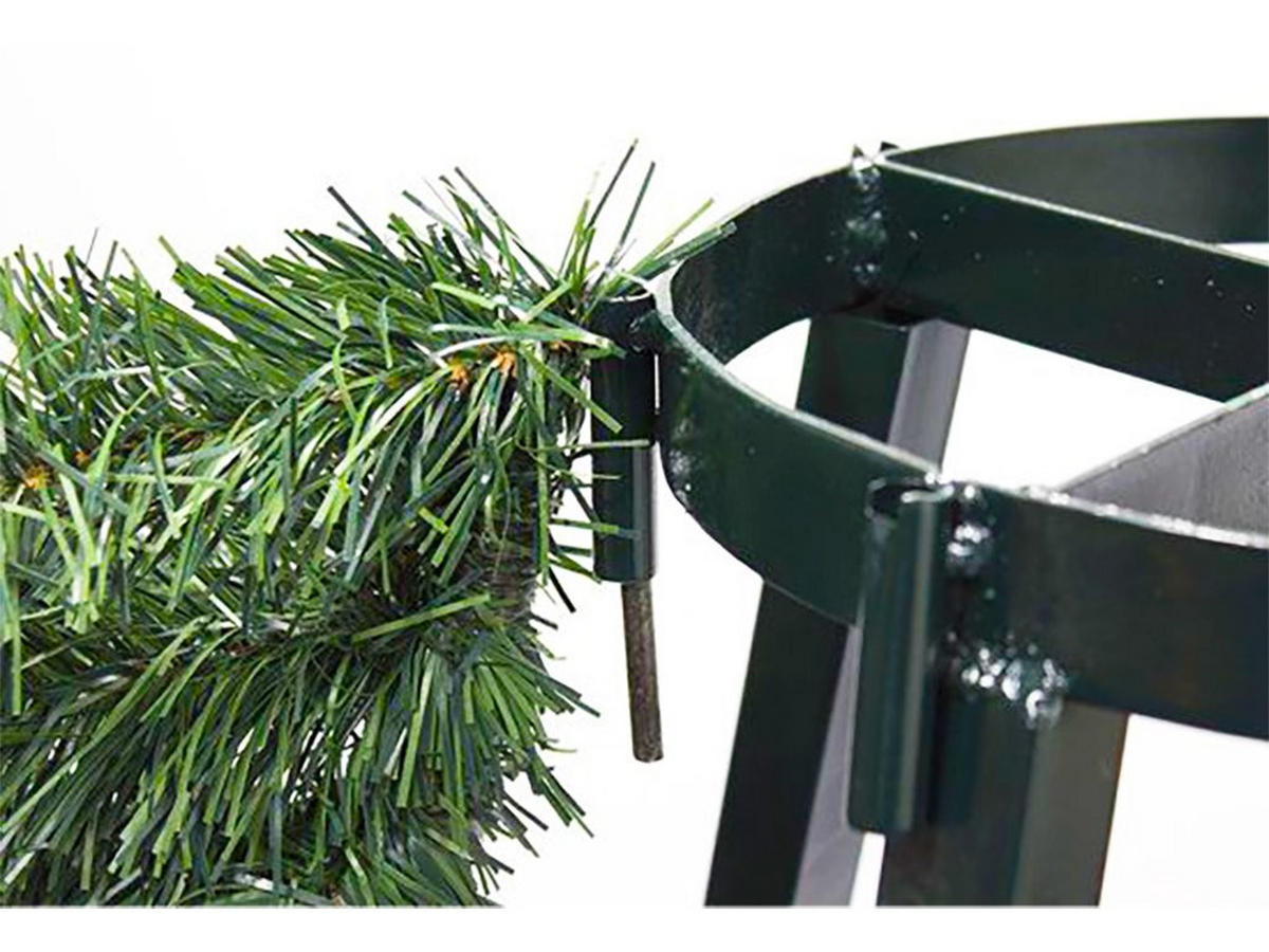 WEIHNACHTSBAUM künstlicher 500 cm, BASIC RED, mit 74-teiligem Weihnachtsbaumschmuck, inkl. Metallständer und Aufbewahrungsbox - Rot/Grün, Kunststoff/Metall (288/500cm) - LAALU