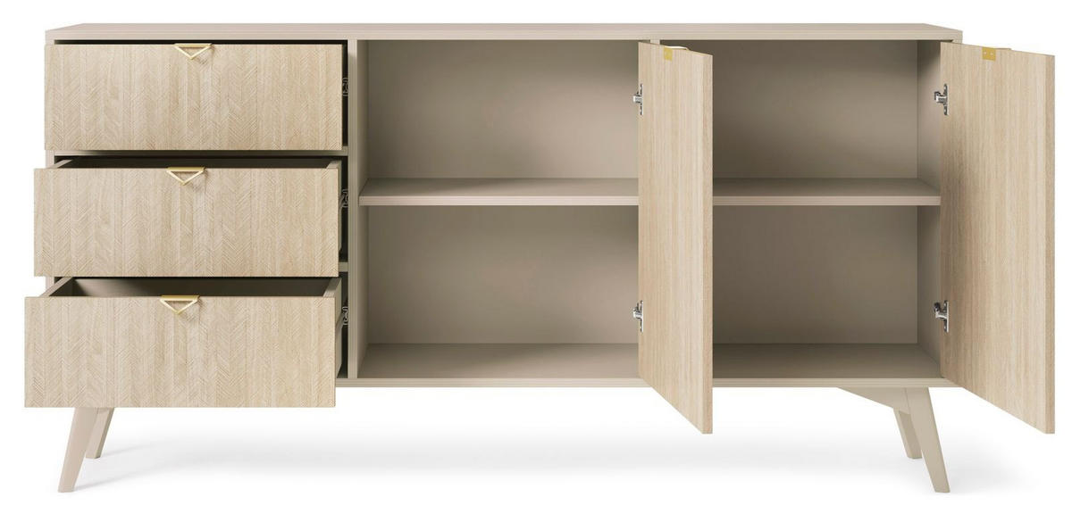KOMMODE – KSZ158 – 158 cm – FOREST – Sandfarben - Sandfarben, Holzwerkstoff (158/80/38cm) - hi-markt