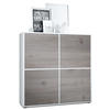 HIGHBOARD Cuba Türen in Eiche Nordic - Silbereichenfarben, Holzwerkstoff (104/105.5/35.5cm) - Vladon