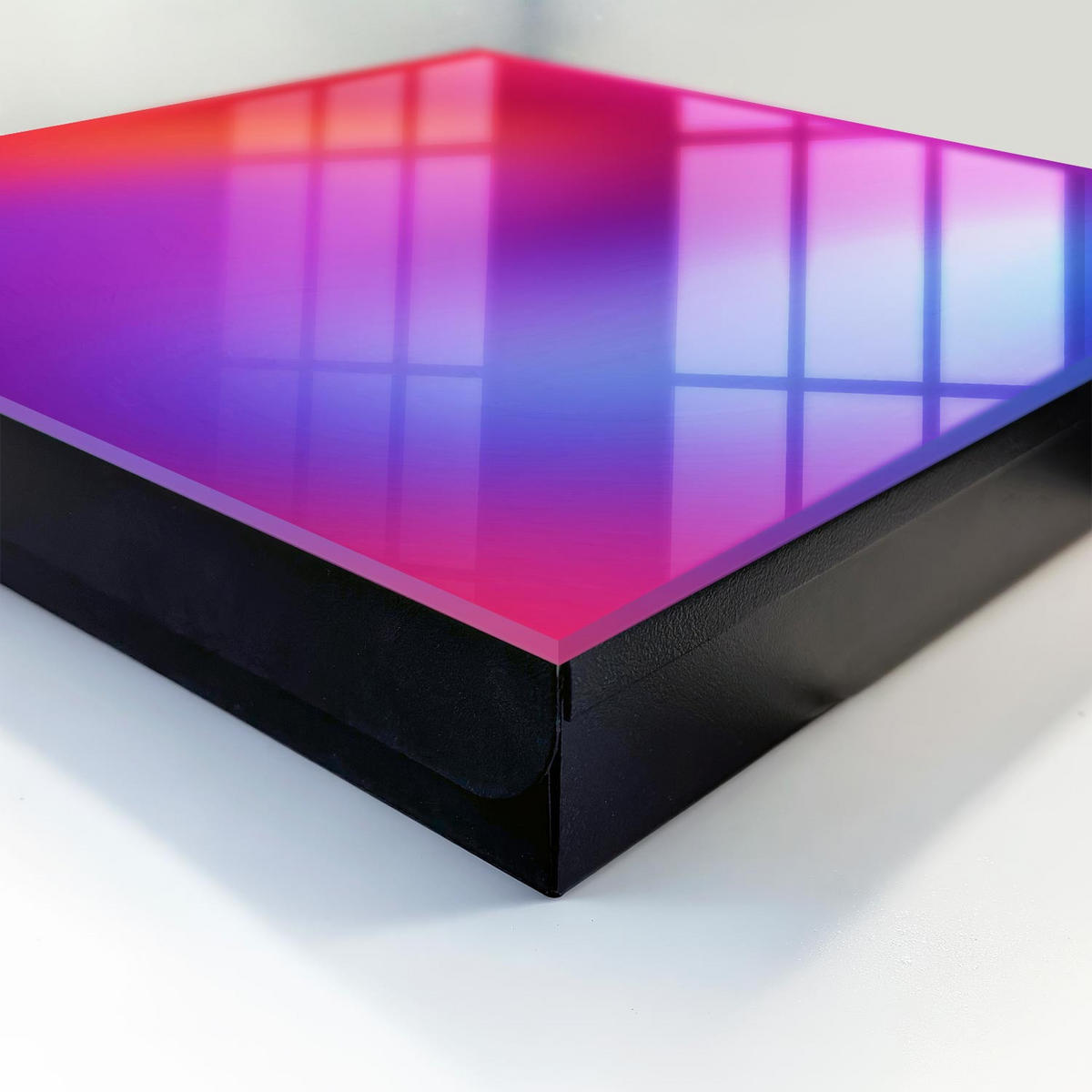 SCHLÜSSELBOX Schwarz 30x30 cm- Türöffnung nach rechts - Farbenfrohe Freude - Lila, Metall (30/30/5cm) - TULUP
