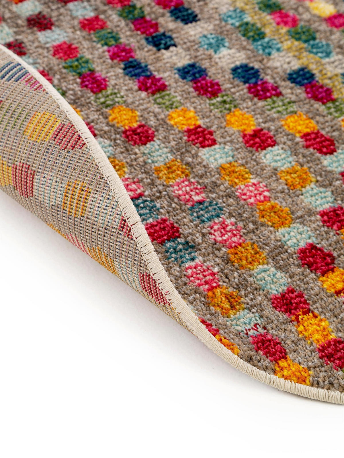 TEPPICH Casa Multicolor ø 120 cm rund - Multicolor, Textil (120/120cm) - benuta Nest