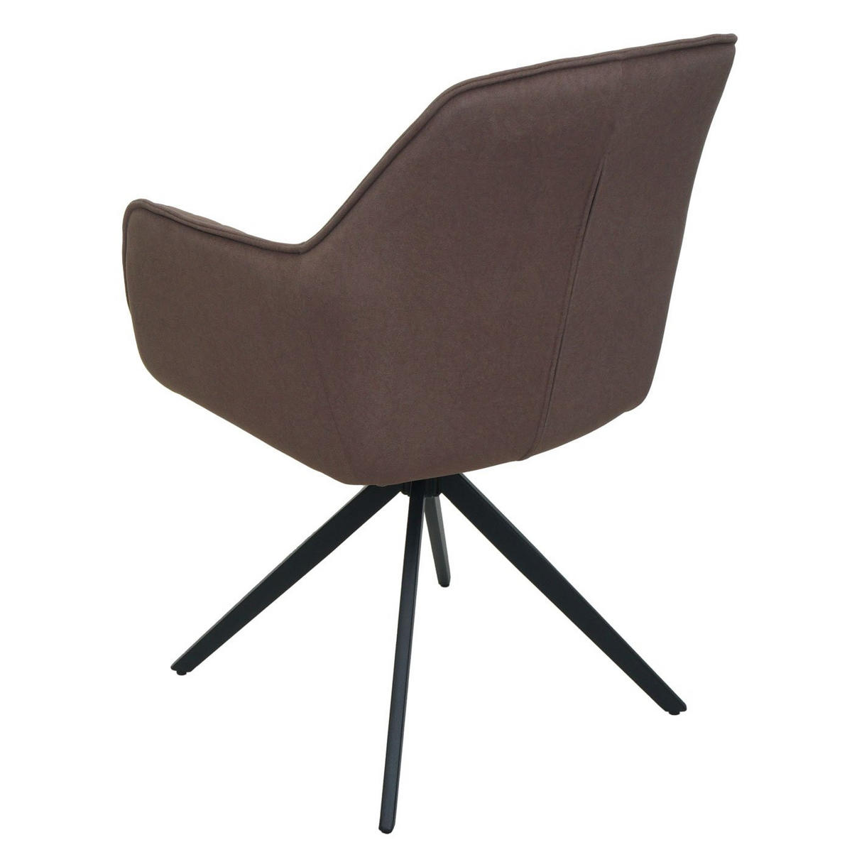 ESSZIMMERSTUHL 2er-Set 87x58x55cm Sitzhöhe 46cm drehbar Auto-Position Stoff/Textil Braun - Braun, Textil (58/87/55cm) - CHEFGASTRO
