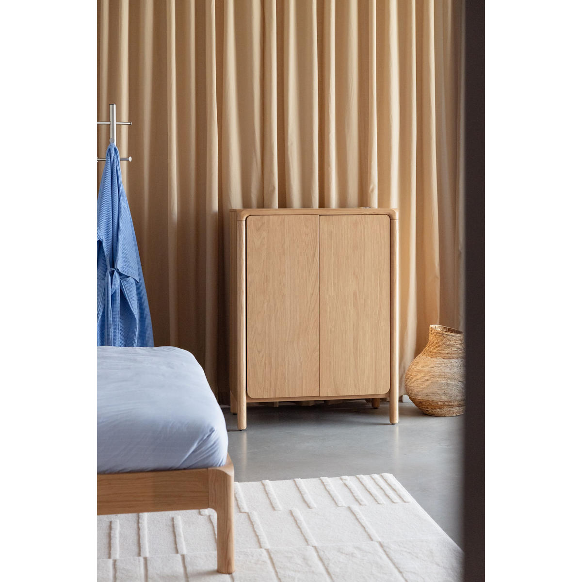 AUFBEWAHRUNGSSCHRANK Storm 2 Türen Natur - Naturfarben, Holzwerkstoff (90/120/55cm) - Zuiver