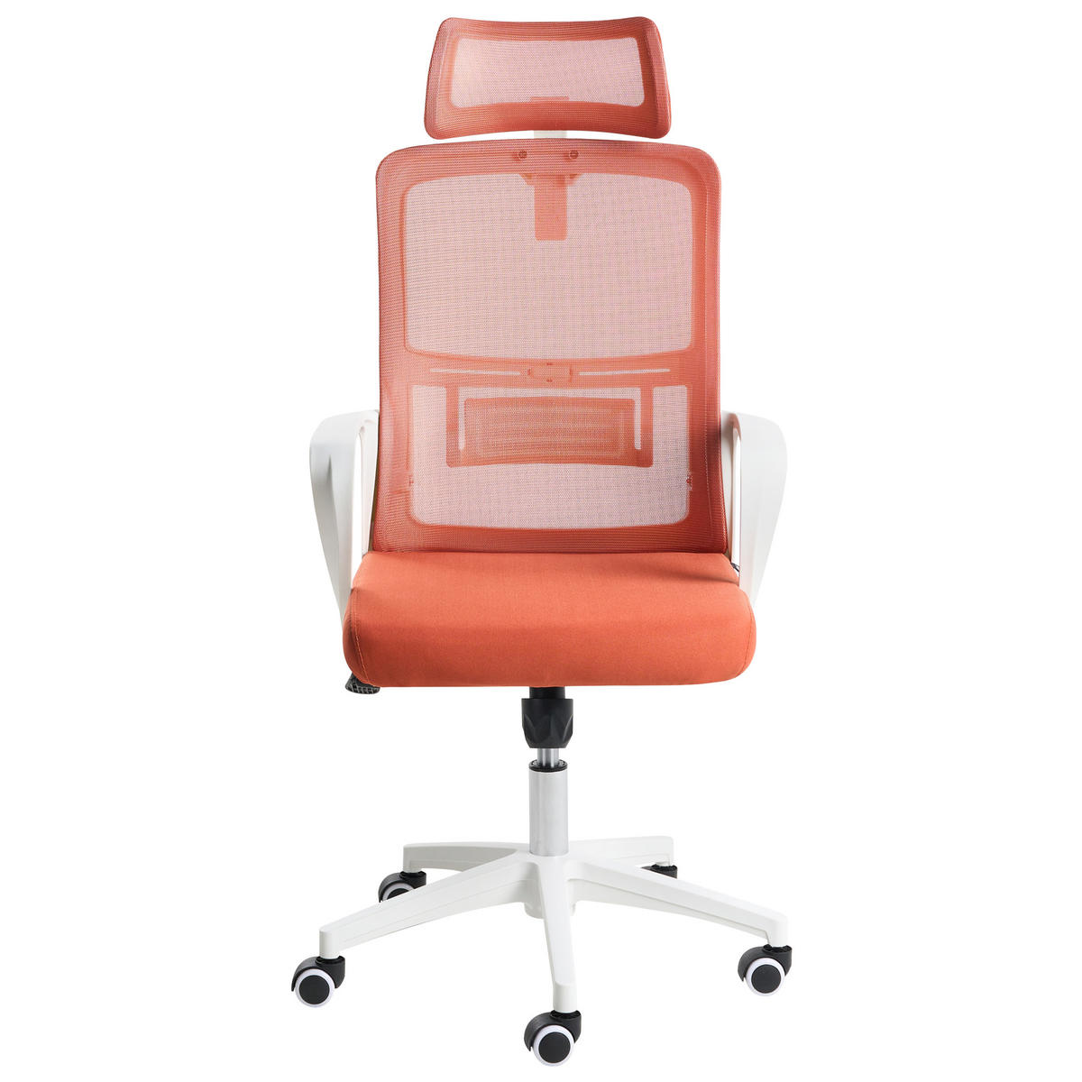 BÜROSTUHL Korallenrot Monarch - Koralle, Textil (46/110/62cm) - Beliani