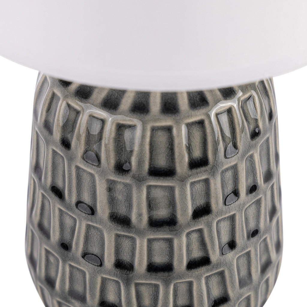 Thumbnail - Konsimo® Tischlampe, Grau, Keramik, Textil, Metall, 16.5x31.5x16.5 cm, Lampen & Leuchten, Innenbeleuchtung, Tischlampen,...