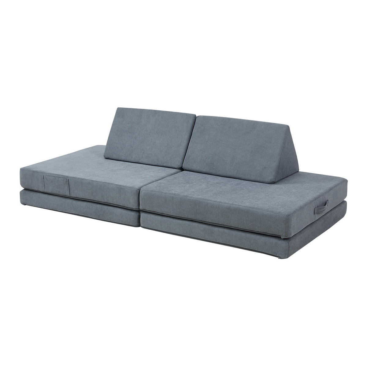 HRAČKÁŘSKÁ SOFA Norhulta - šedá, textil (150/46/66cm) - [en.casa]