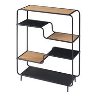 BÜCHERREGAL Kristiansand - Schwarz, Metall (80/101/30cm) - [en.casa]