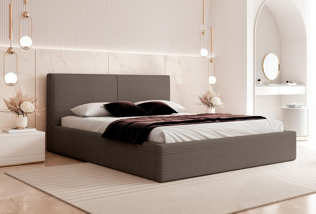 POLSTERBETT VIVELO 140x200 cm, Braun - Braun, Textil (200/140cm) - Fedve