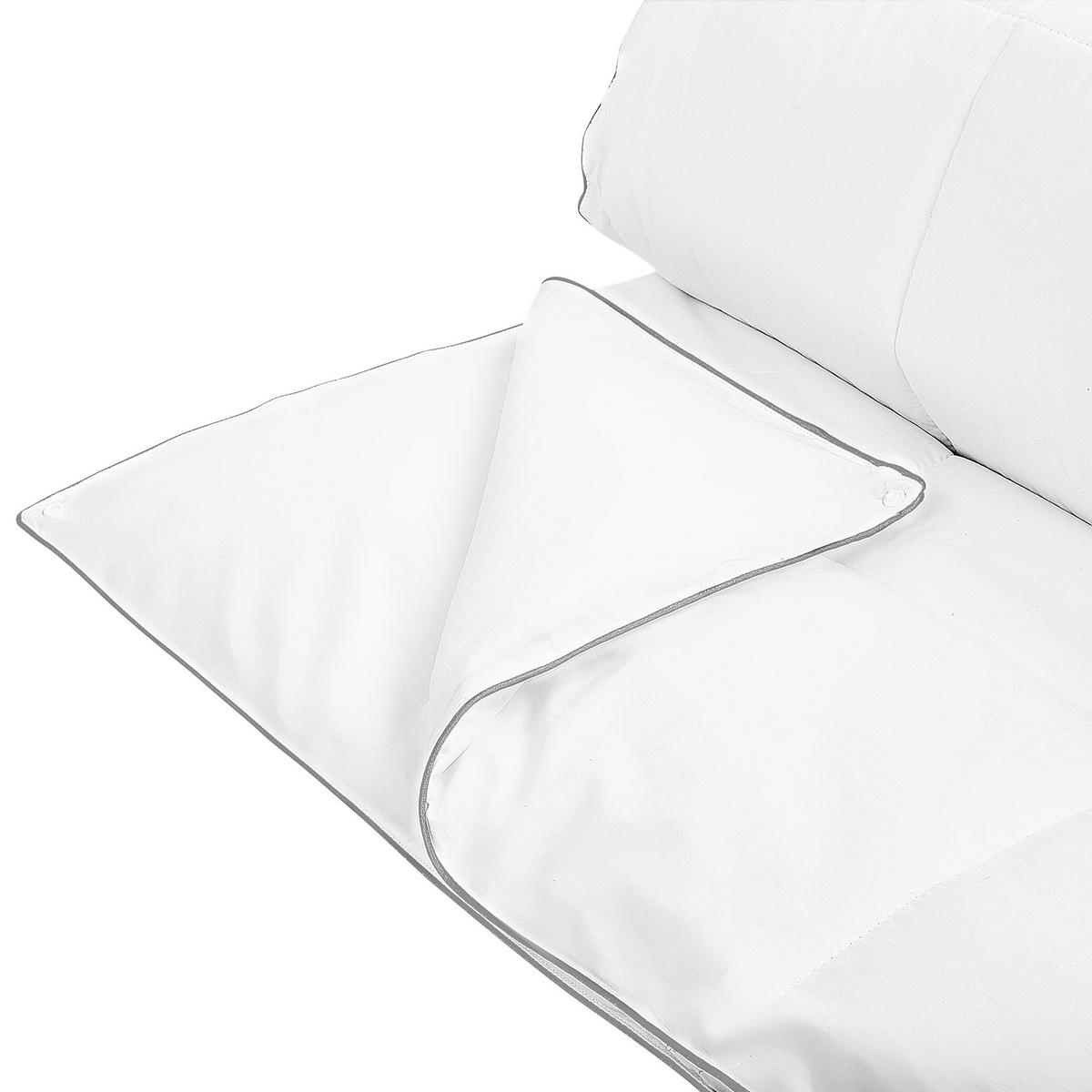 PŘIKRÝVKA Dvouvrstvá Mikrofaser 4sezónní 220/240 cm Teleno - bílá, textil (240/200cm) - Beliani