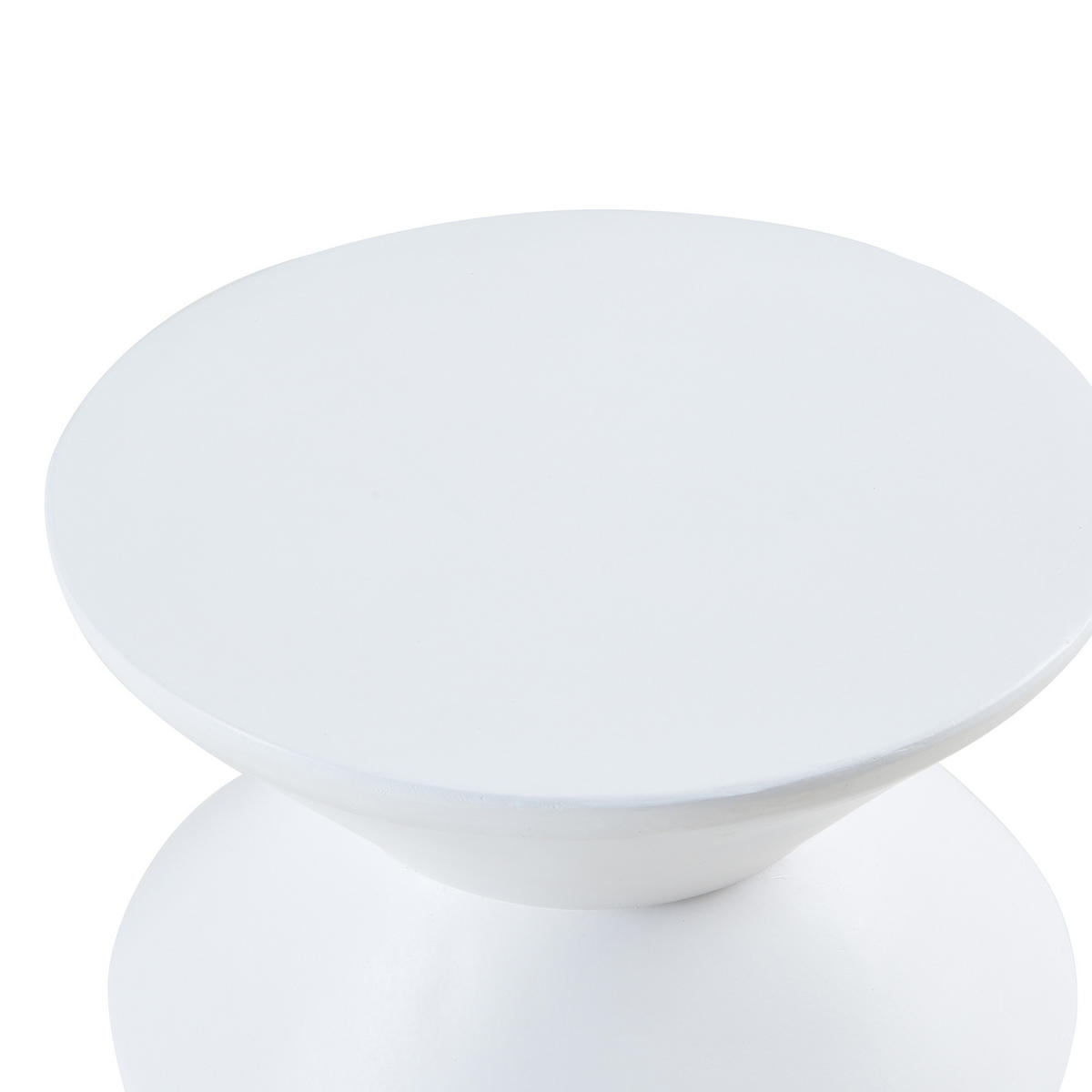 ODKLÁDACÍ STOLEK Kyppeslo - bílá, kámen (36.5/36.5/47cm) - [en.casa]