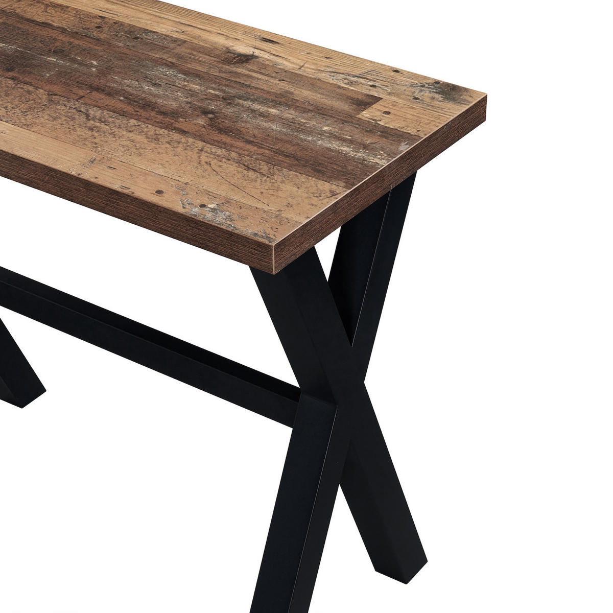 BARTISCH ARNE 120/60/105 cm - Schwarz/Braun, Holzwerkstoff/Metall (60/120/105cm) - DUBI Möbel