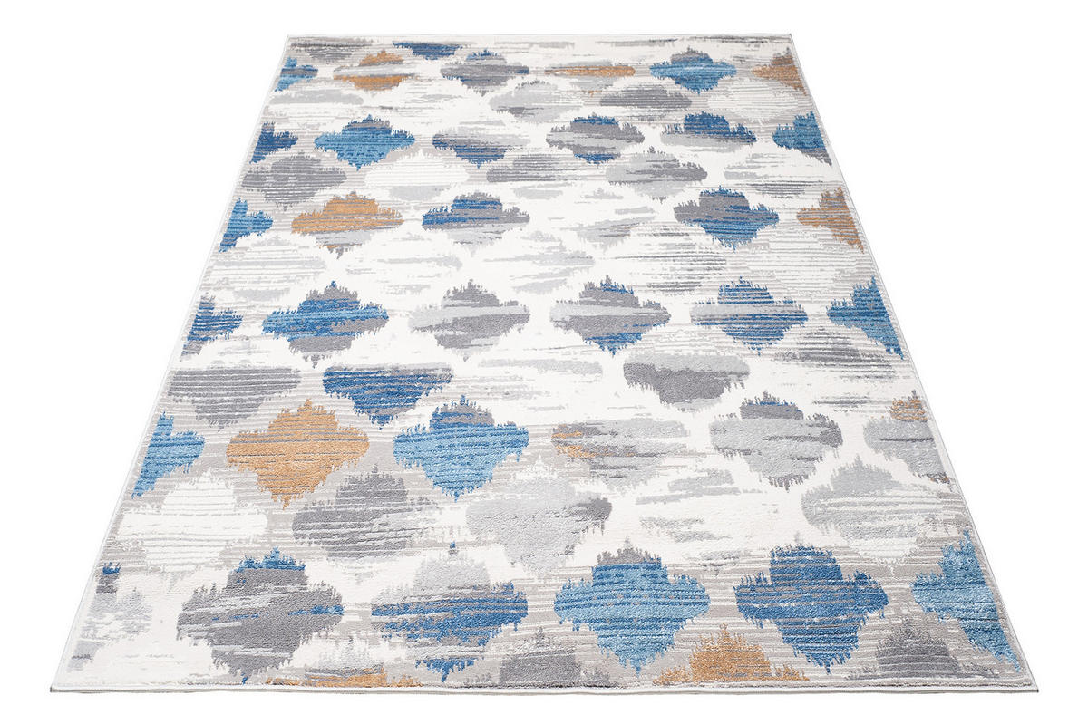 TEPPICH VALLEY Grau Blau 80/150 cm - Blau, Textil (80/150cm) - Tapiso