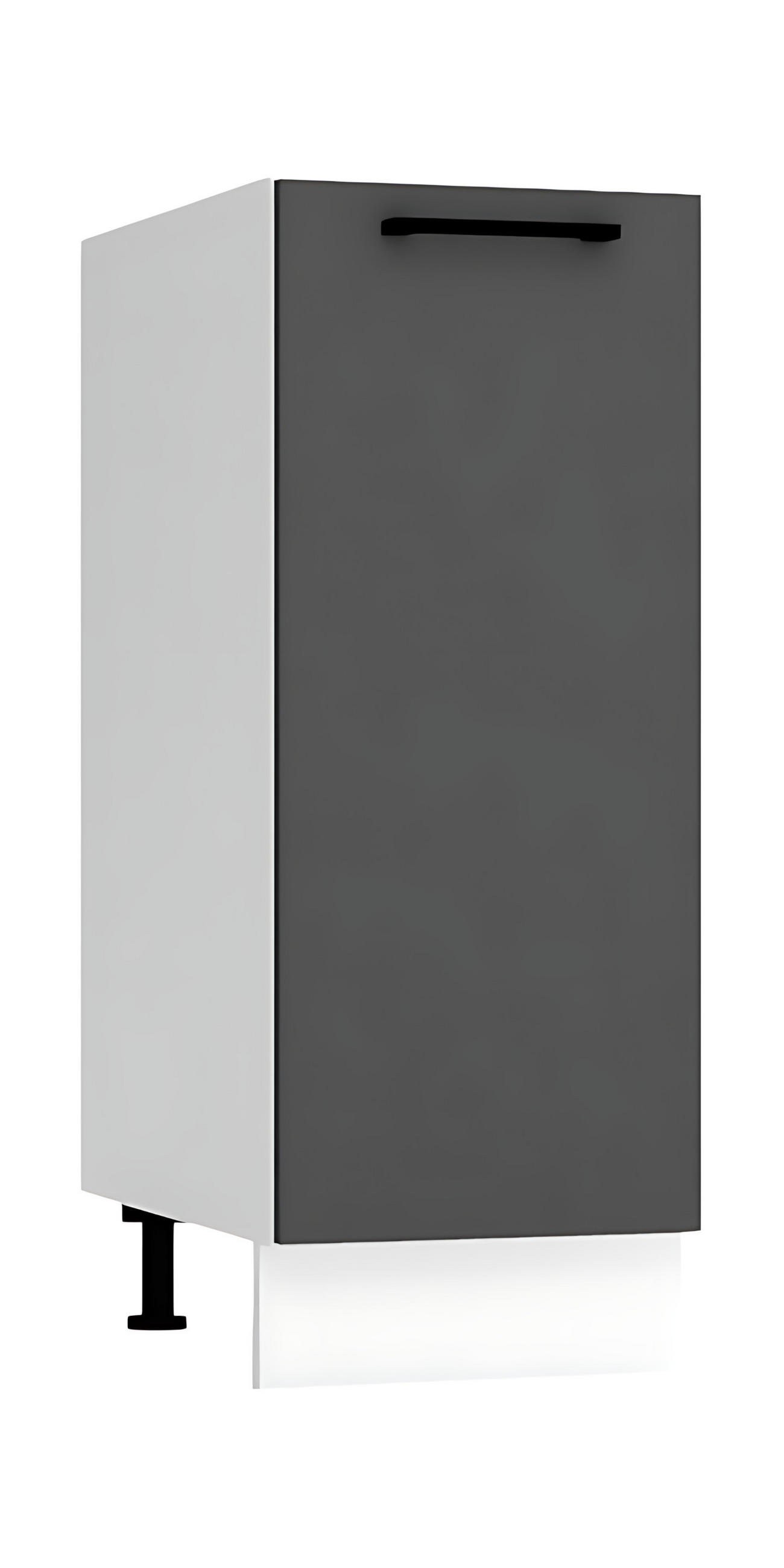 UNTERSCHRANK D30 P/L - Morvex - Funktionales Küchenelement - Anthrazit, Holz/Metall (30/82/52.4cm) - ROYAL24_MARKT