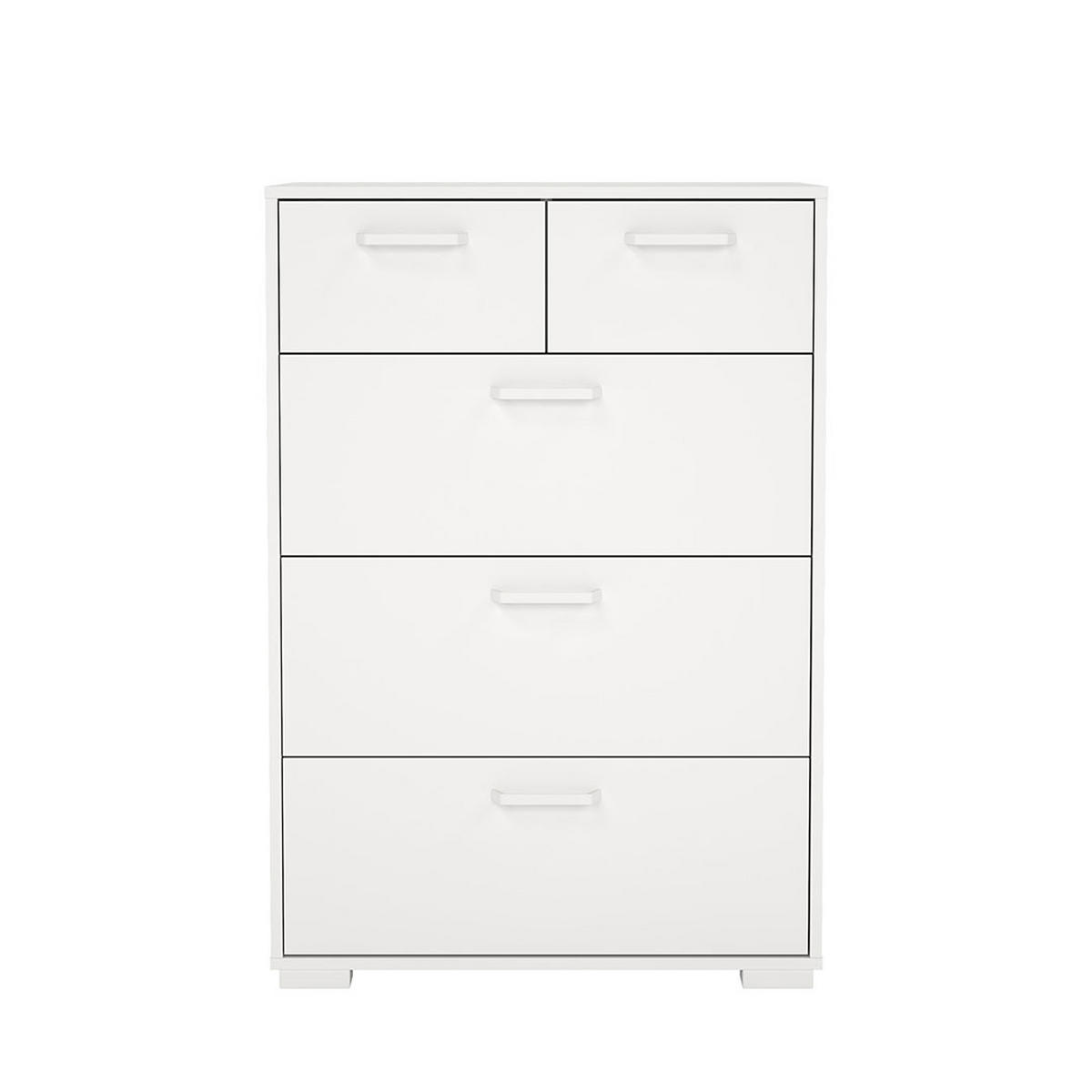 KOMMODE, Sofia, Weiß, Holzwerkstoff, 71 x 40 x 102 cm - Weiß, Holzwerkstoff (71/102/40cm) - ebuy24