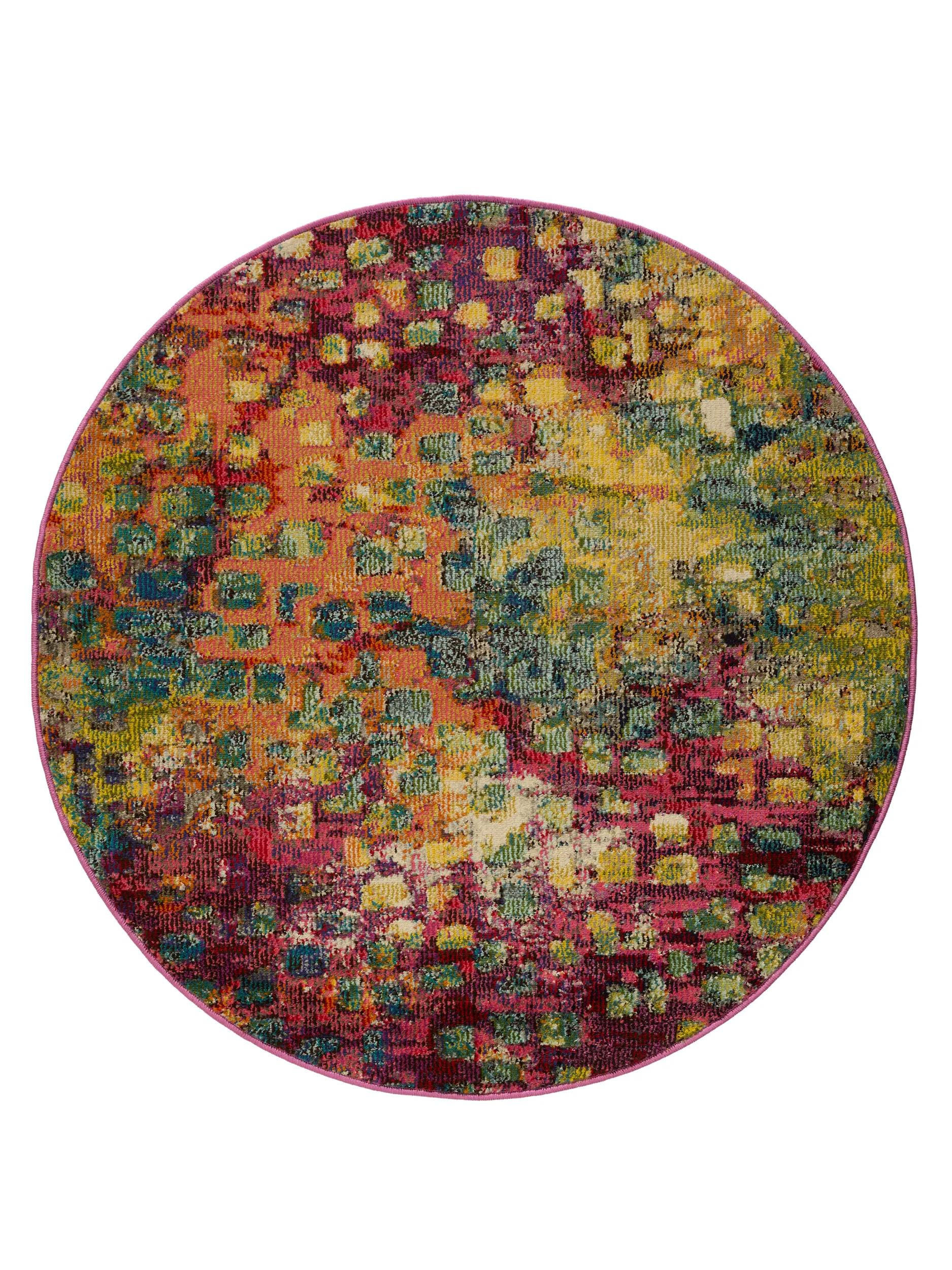 KOBEREC Casa Vícebarevné ø 120 cm - různobarevná, textil/přírodní materiály (120/120cm) - benuta Nest