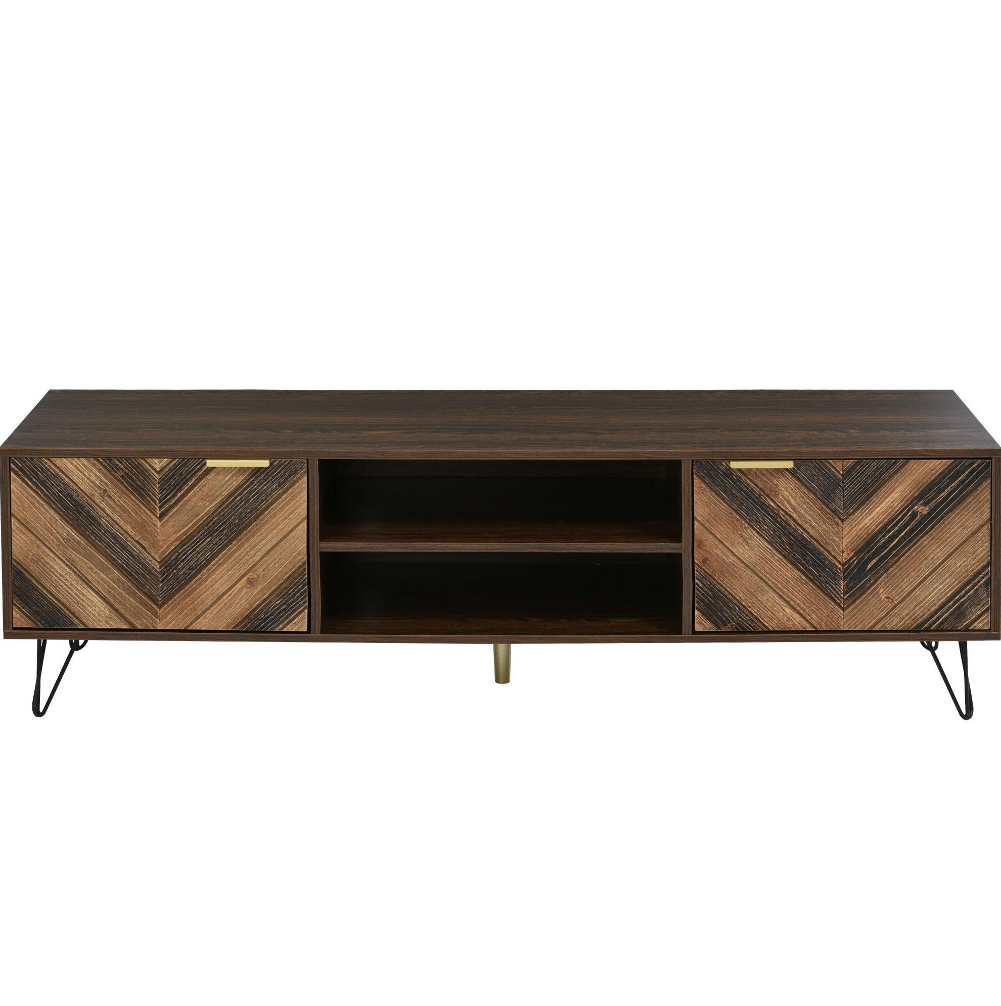 LOWBOARD 155/38/48 cm Natur aus Spanplatte mit 2 Türen - Naturfarben, Holzwerkstoff (38/48/155cm) - OKMYHOME