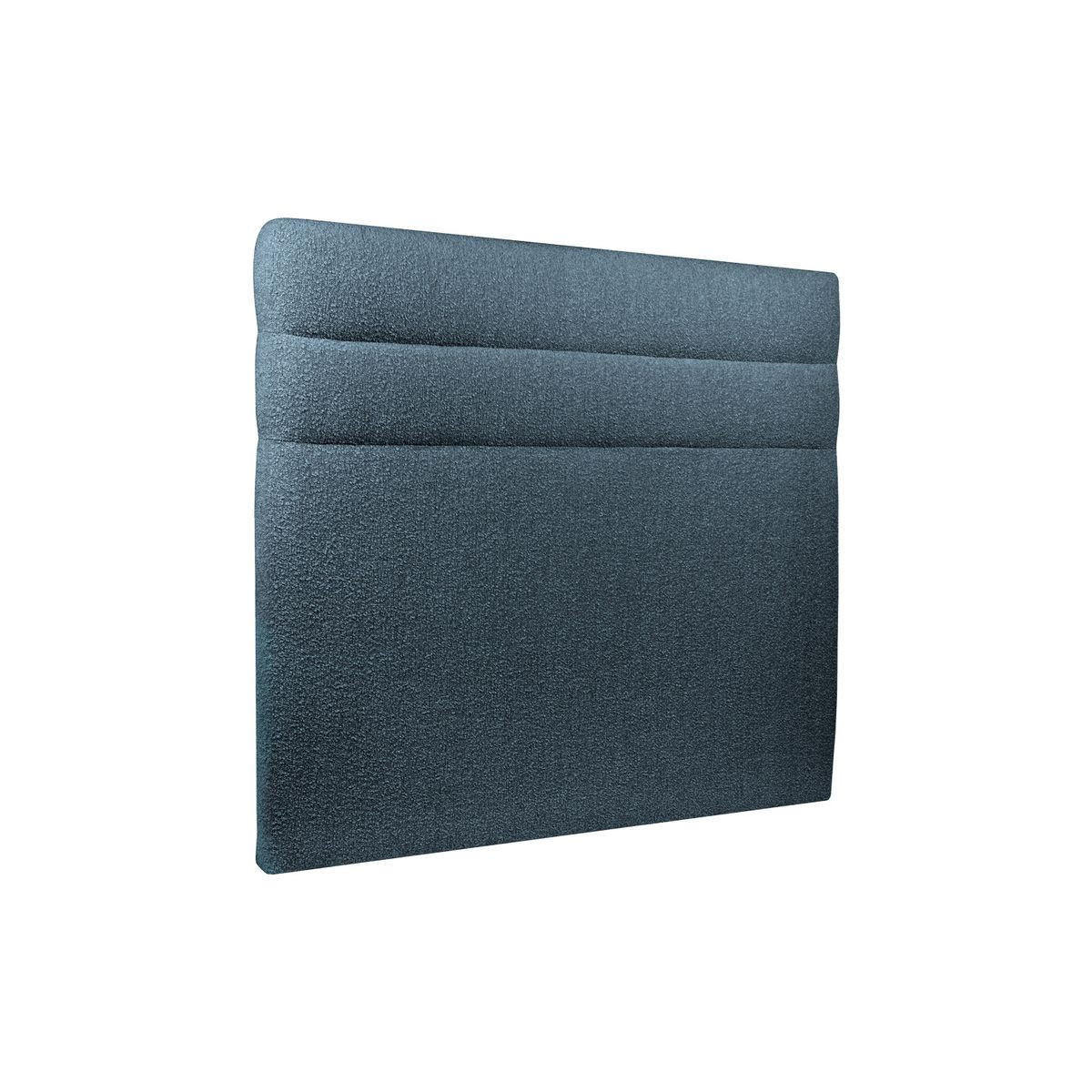 KOPFTEIL Modell Linien – Blauer Bouclé-Stoff 180 cm - Blau/Beige, Karton/Holz (180/120/10cm) - Sommeil de Plomb