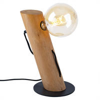 TISCHLEUCHTE Metall Eukalyptusholz Braun - Braun, Holz (16/8/28.2cm)