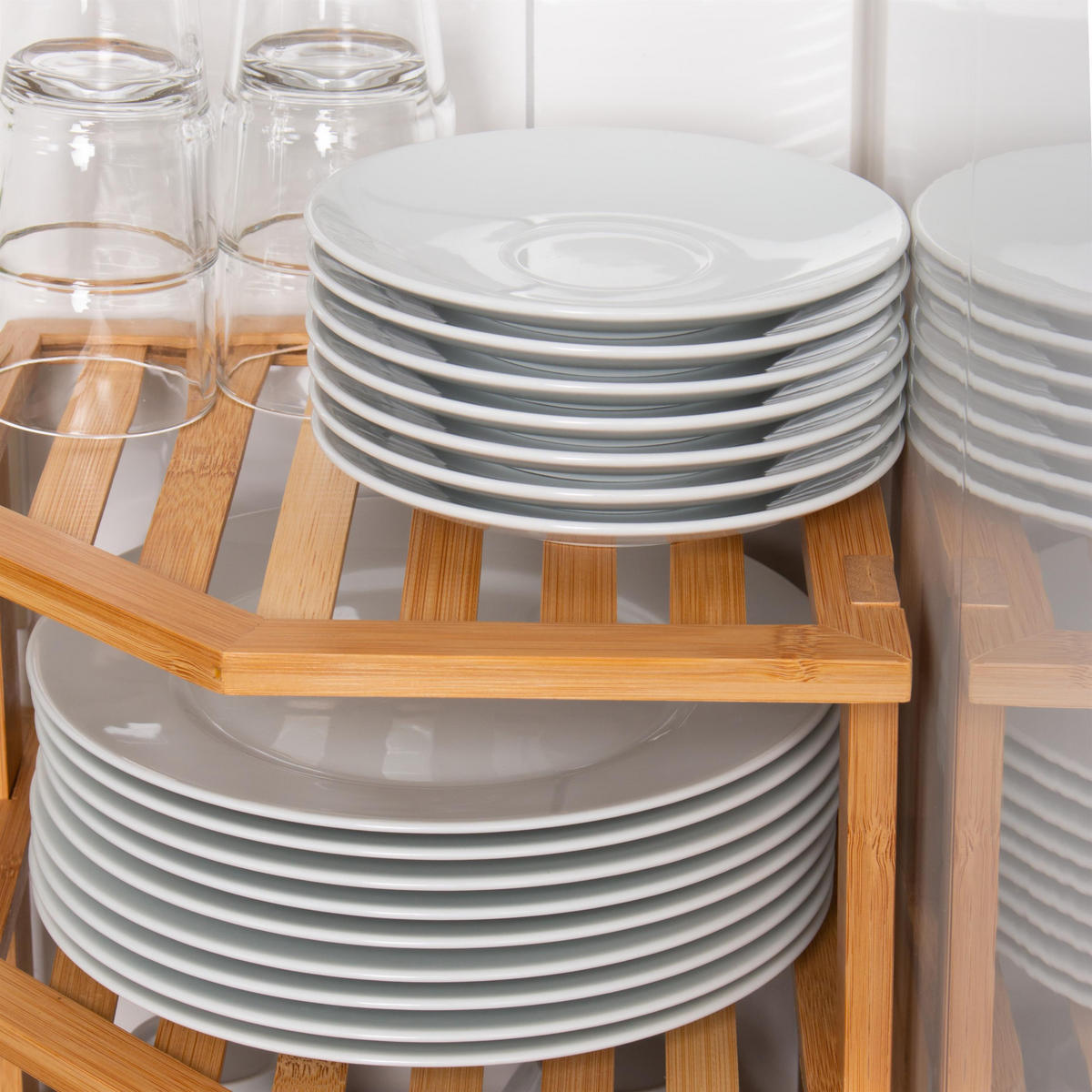 ECKREGAL, Bambus - Braun, Holz (25/27/25cm) - bremermann