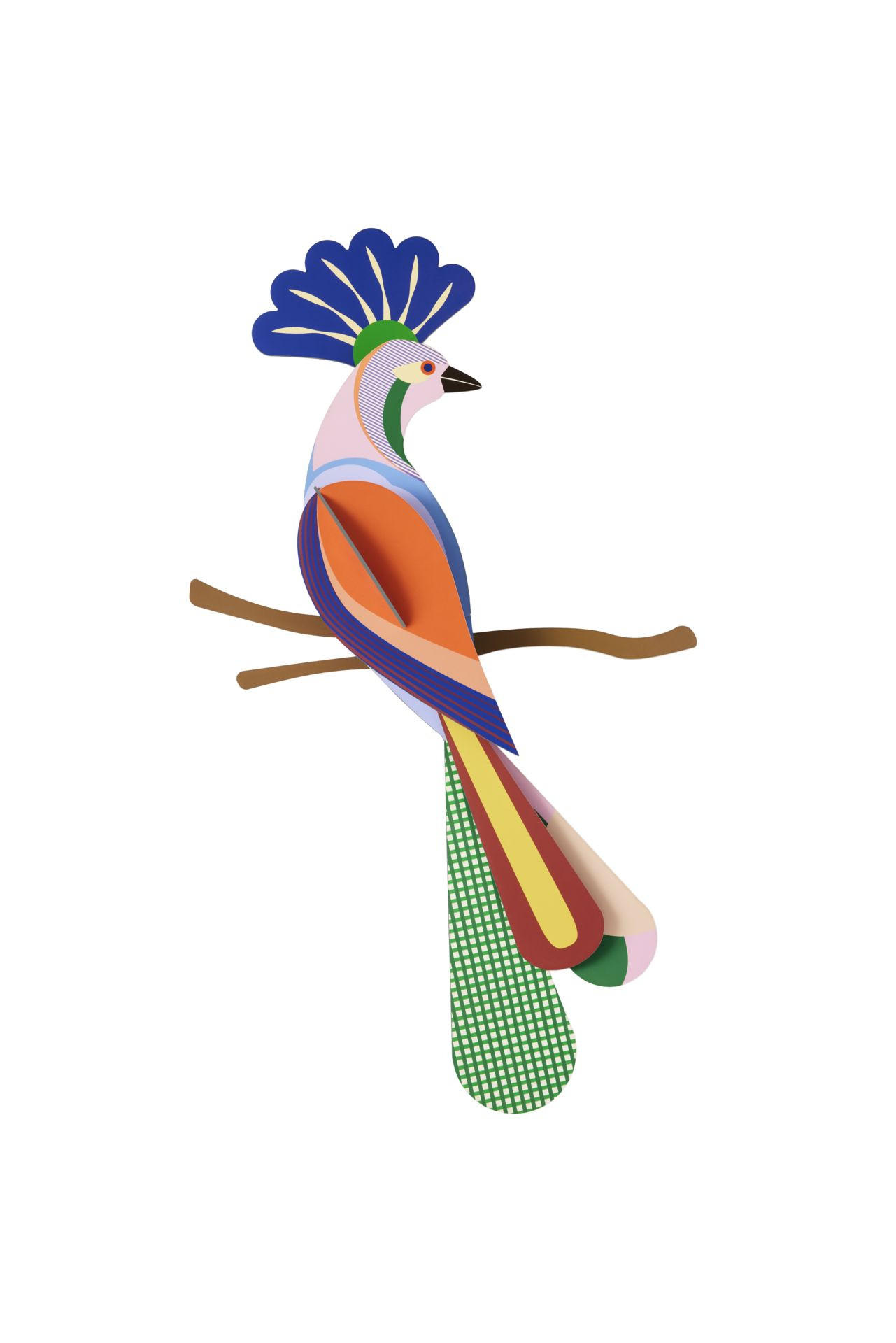 WANDDEKO Leuchtender Vogel 6.4/40.2 cm - Multicolor, Wellpappe (6.4/40.2/43cm) - Studio Roof