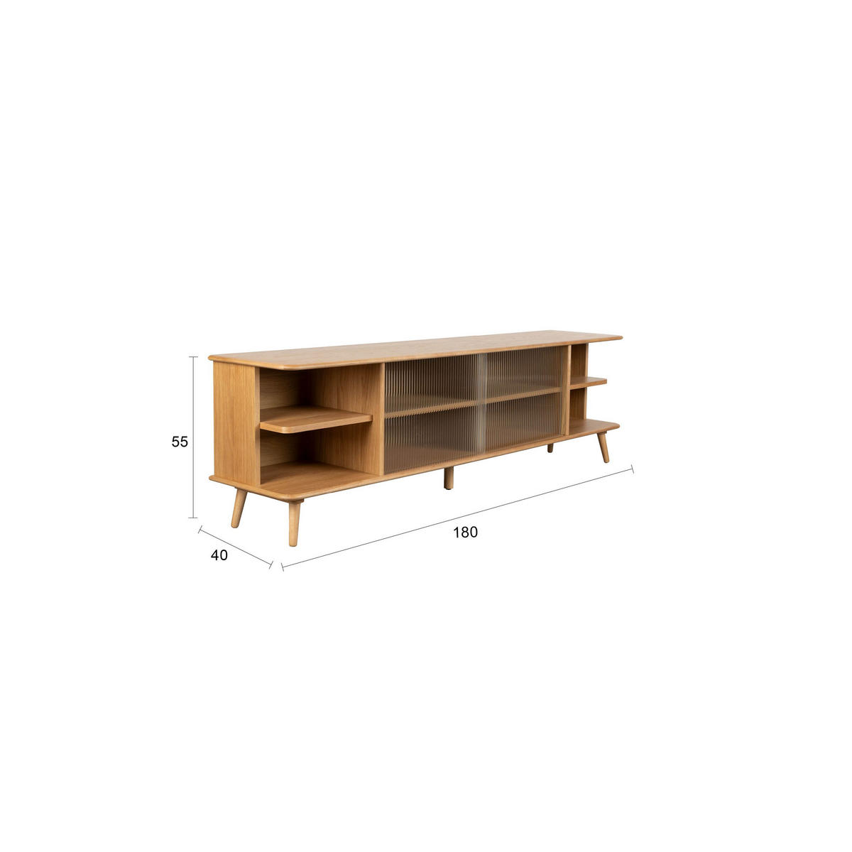 SIDEBOARD Rise L Natur - Naturfarben, Holzwerkstoff (180/55/40cm) - Zuiver