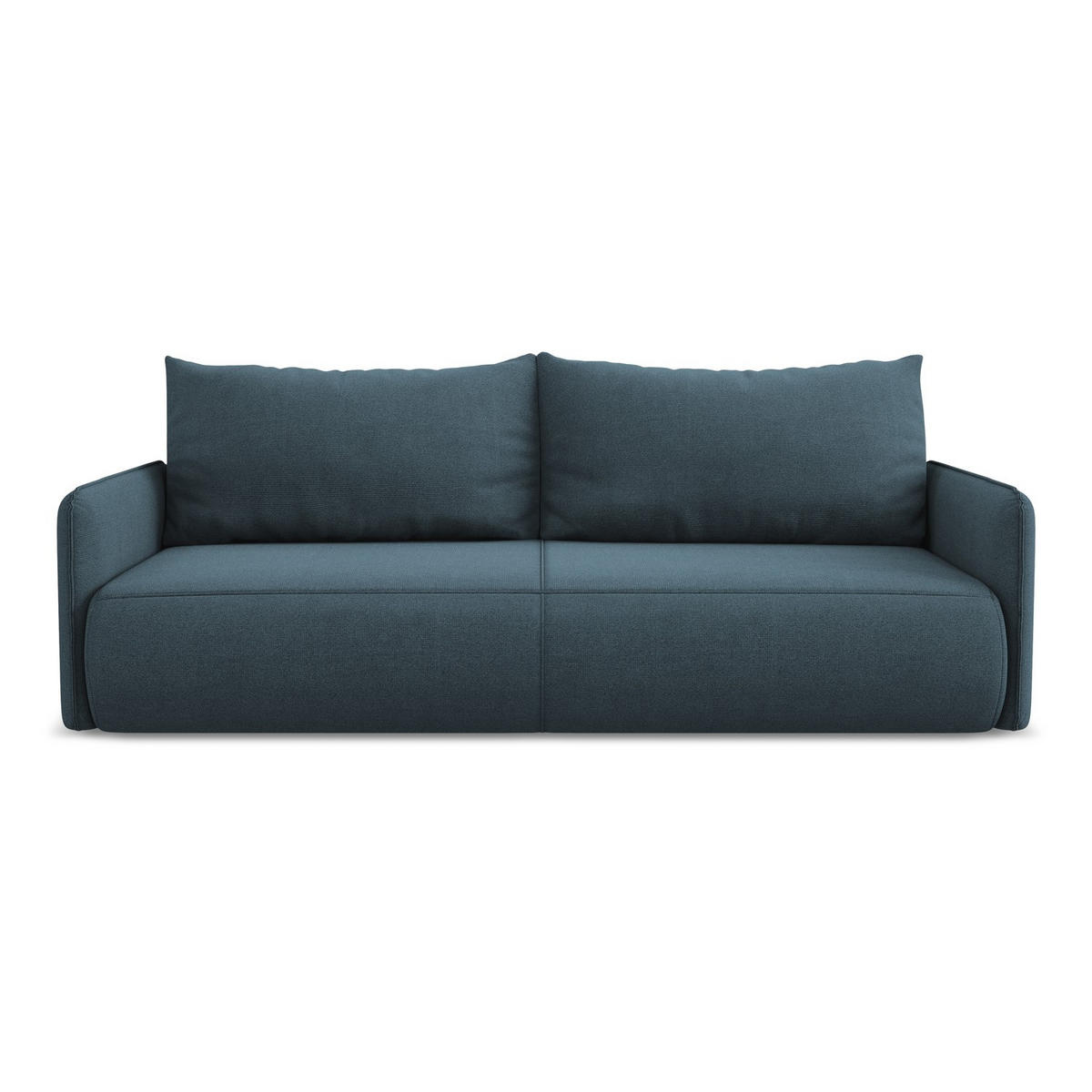 3-SITZER SOFA mit Schlaffunktion Strukturstoff Stoff Blau - Blau/Blaugrau, Kunststoff/Textil (216/86/105cm) - LaMiaSofa