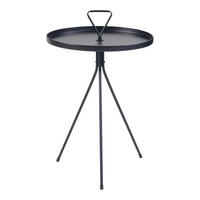 BEISTELLTISCH Odal - Schwarz, Metall (41/41/65cm) - [en.casa]