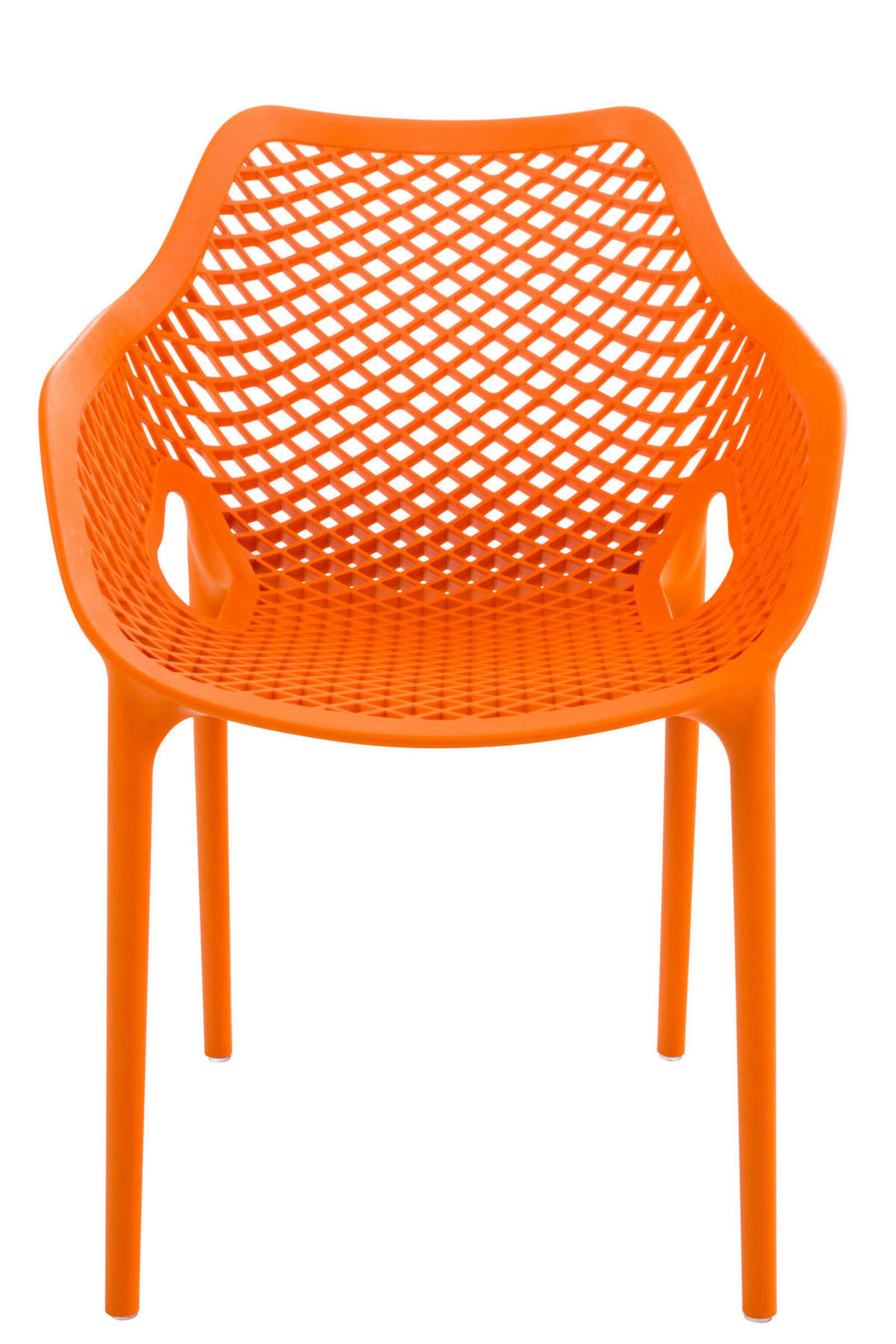 GARTENSTUHL 4er Set Kunststoff orange - Orange, Kunststoff (57/81/60cm) - CLP