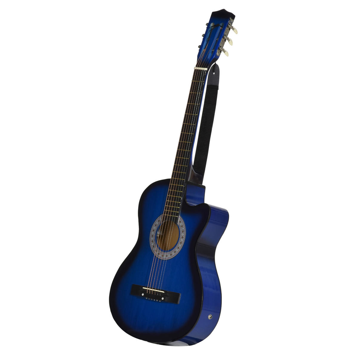 ELEKTRISCHE GITARRE DE-18665 Blau/Schwarz - Blau, Holzwerkstoff (35.8/8.5/96.5cm) - ComfortXL