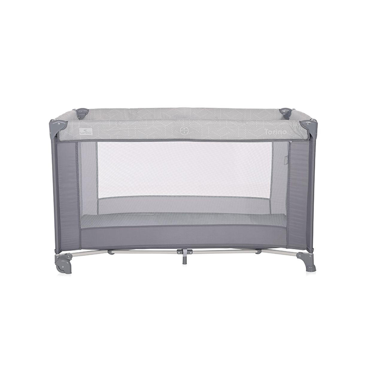 REISEBETT Torino silber Laufstall seitlicher Eingang, Tragetasche, Faltmatratze - Silberfarben, Kunststoff (60/120cm) - Lorelli