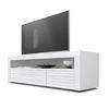 SIDEBOARD Valencia Fronten in Weiß Hochglanz Harmony mit 3D Struktur - Messingfarben, Holzwerkstoff (155/46/40cm) - Vladon