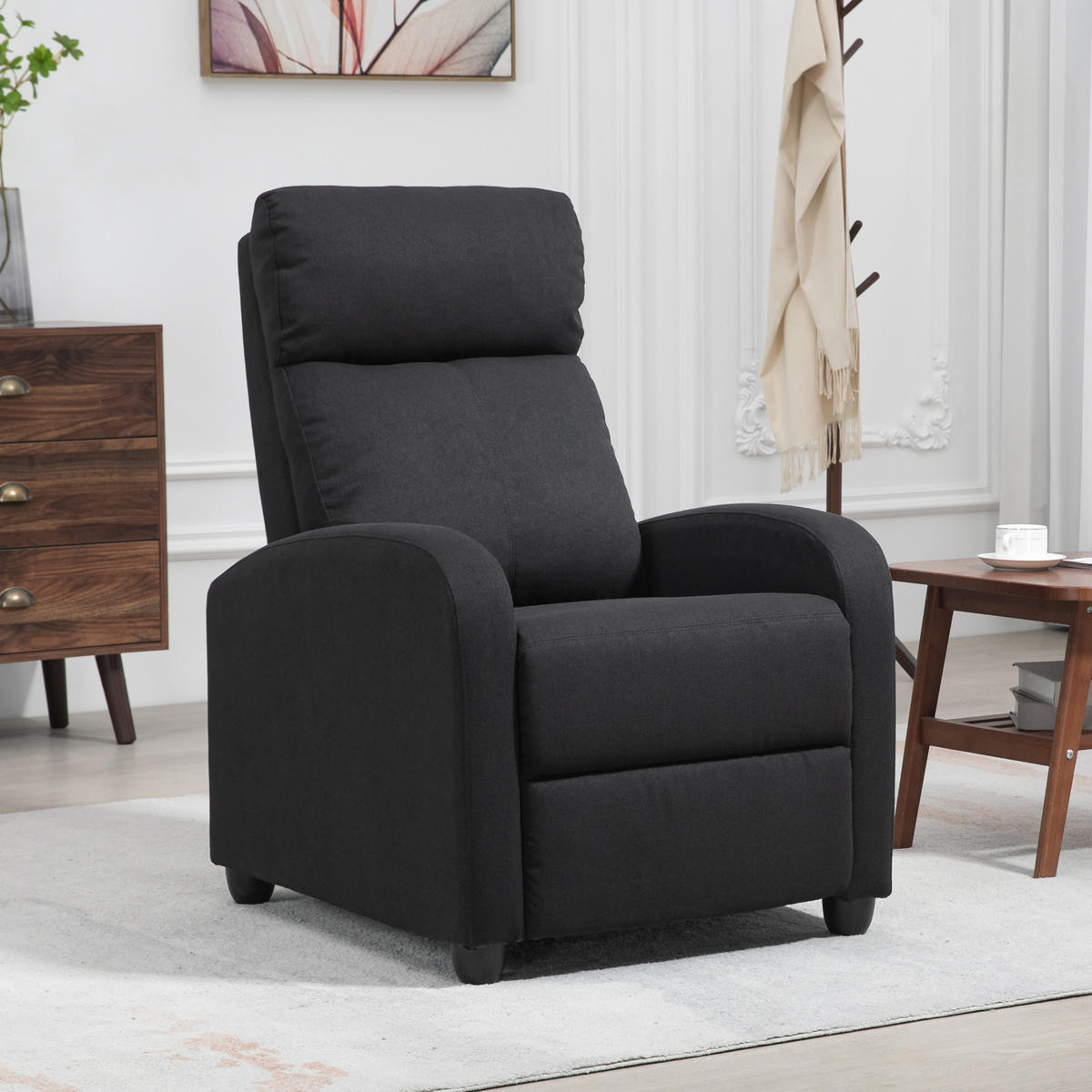 RELAXSESSEL - Schwarz, Kunststoff/Metall (88/101/69cm) - HOMCOM