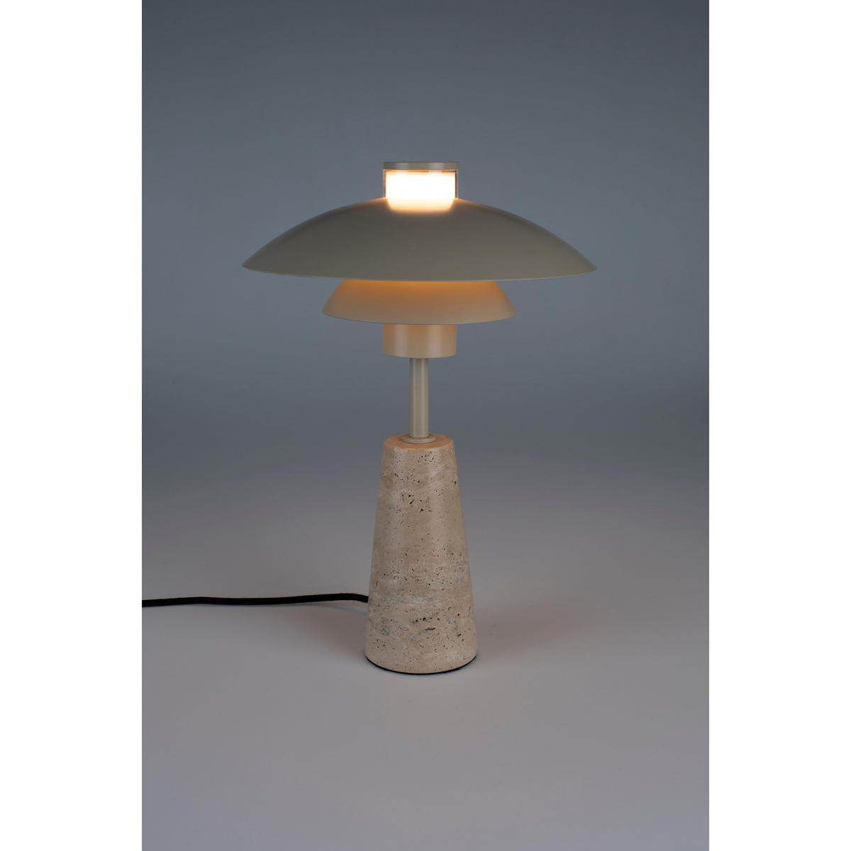 TISCHLAMPE Cole Beige - Beige, Stein (26/26/37cm) - Zuiver