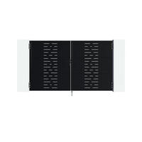 STAHLFLÜGELTOR Nali Arlberg Mattschwarz 3m H.180cm - Schwarz, Metall (293/180cm) - Casanoov