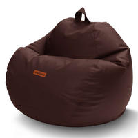 INDOOR SITZSACK Scoop Kunstleder - Dunkelbraun, Textil (90/70/70cm) - Green Bean