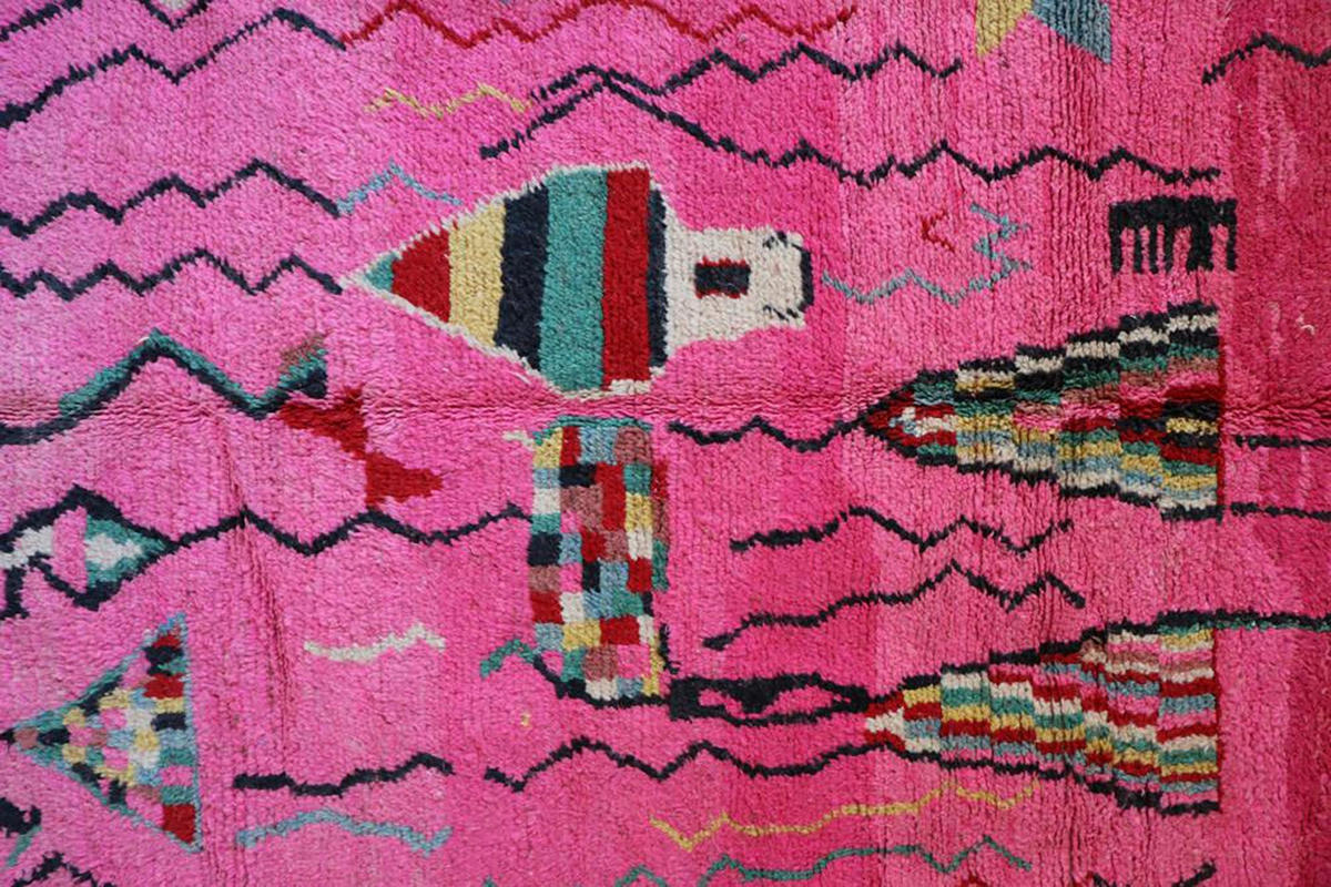 BERBERTEPPICH aus reiner Wolle 171x 261 cm - Pink, Naturmaterialien (171/261cm) - AFK Living