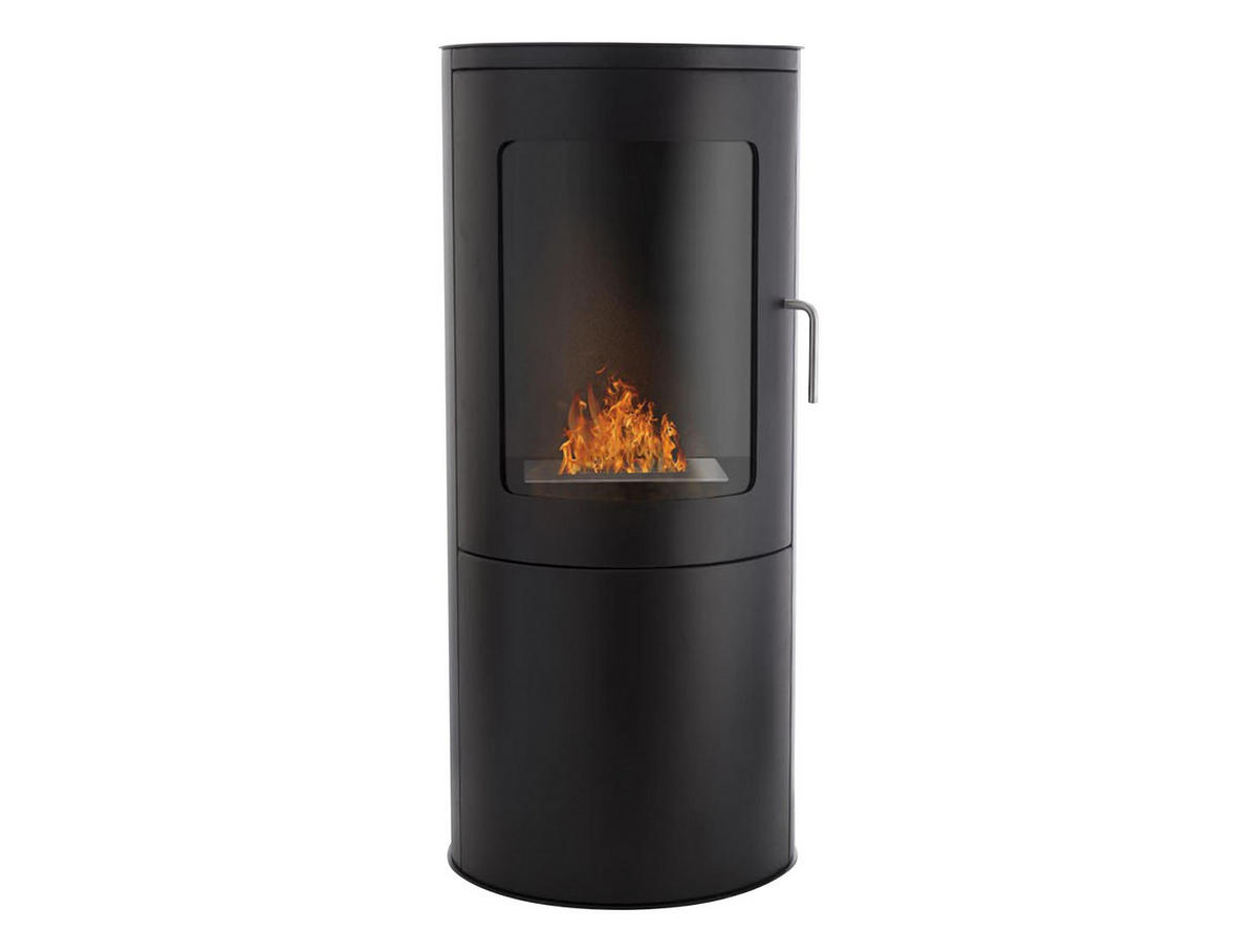 BIOETHANOL-OFEN Schwarz inklusive 1.5 L-Tank und 3 kW Leistung - Schwarz, Metall (44/96/30cm) - Purline
