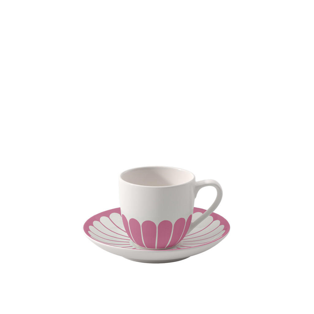 ESPRESSOTASSE MIT UNTERTASSE Fleur Couleur Cassis 70 ml - Pink, Keramik (11.7/8/11.7cm) - Villeroy & Boch