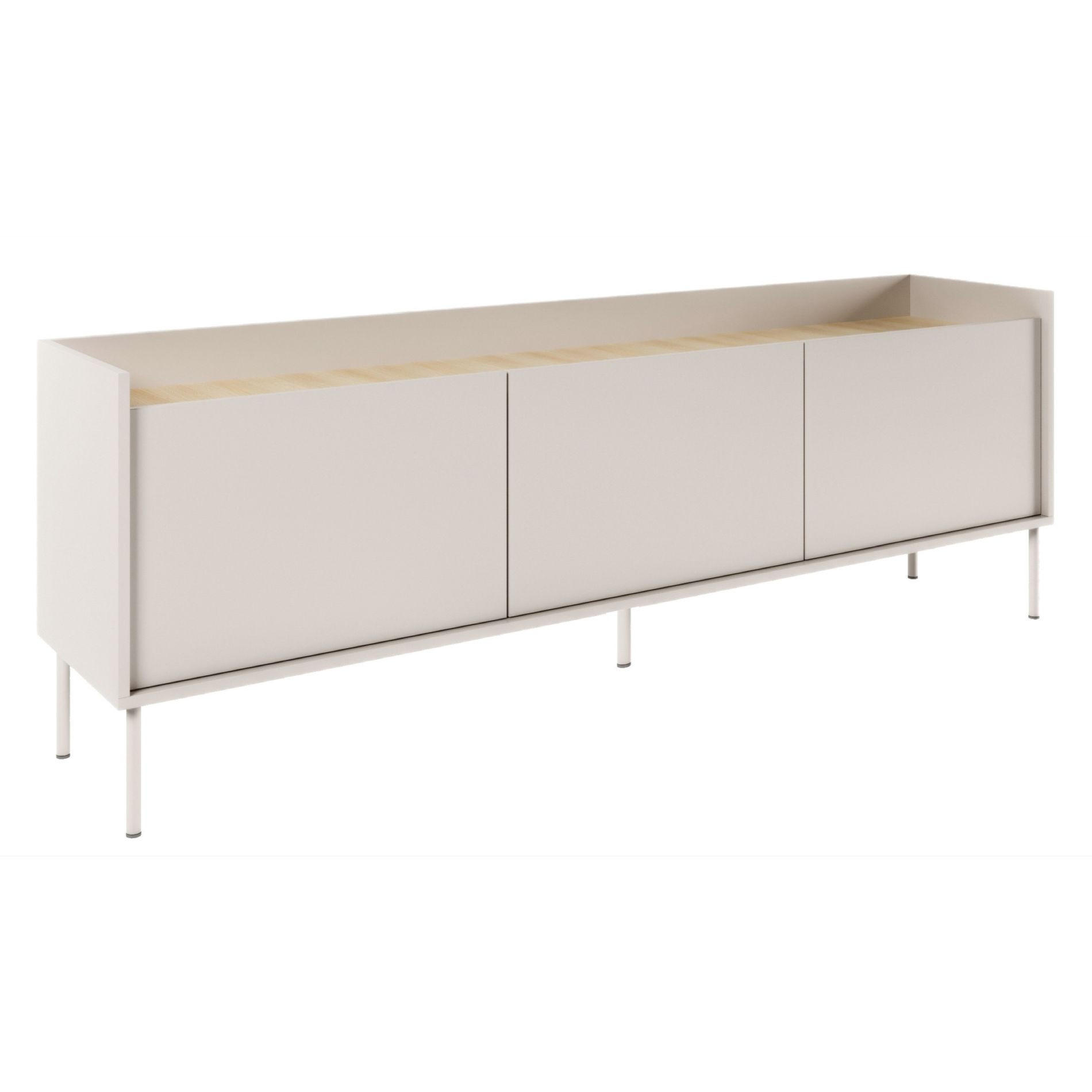 TV-SCHRANK Tovi Kaschmir / Holzoptik Eiche 175 cm - Taupe, Holzwerkstoff/Metall (175/58.5/36.4cm) - Selsey